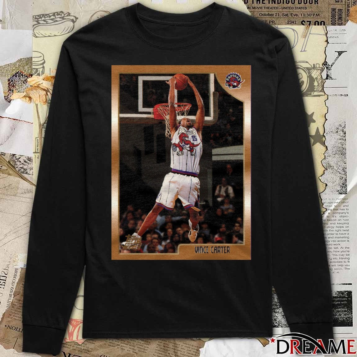 Vince Carter Toronto Raptors 2026 NBA Basketball Topps Trading Card Player t-shirt