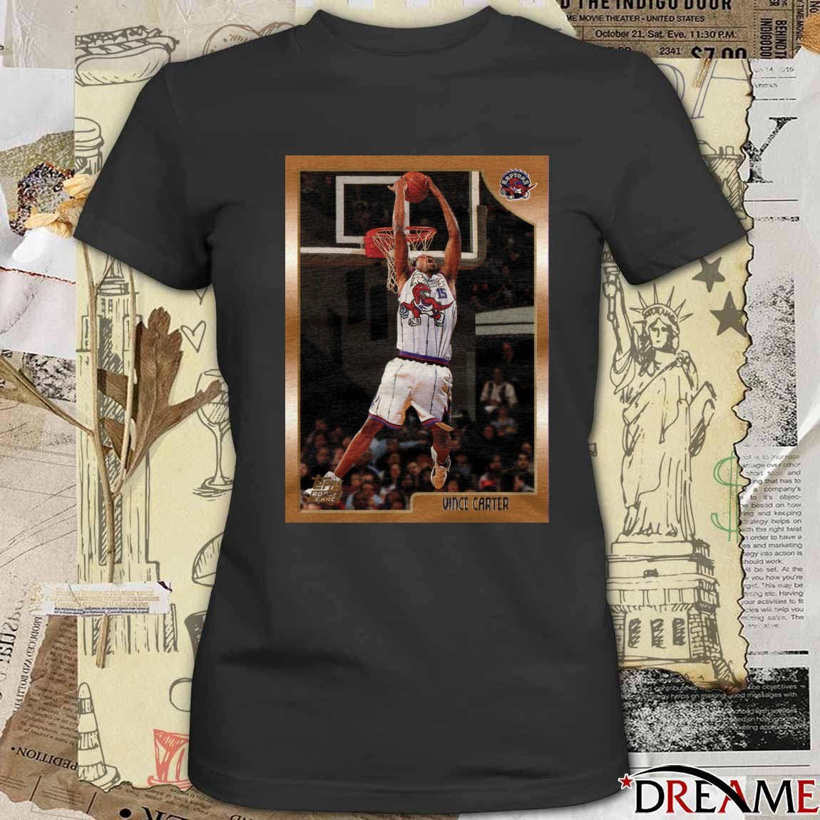 Vince Carter Toronto Raptors 2026 NBA Basketball Topps Trading Card Player t-shirt