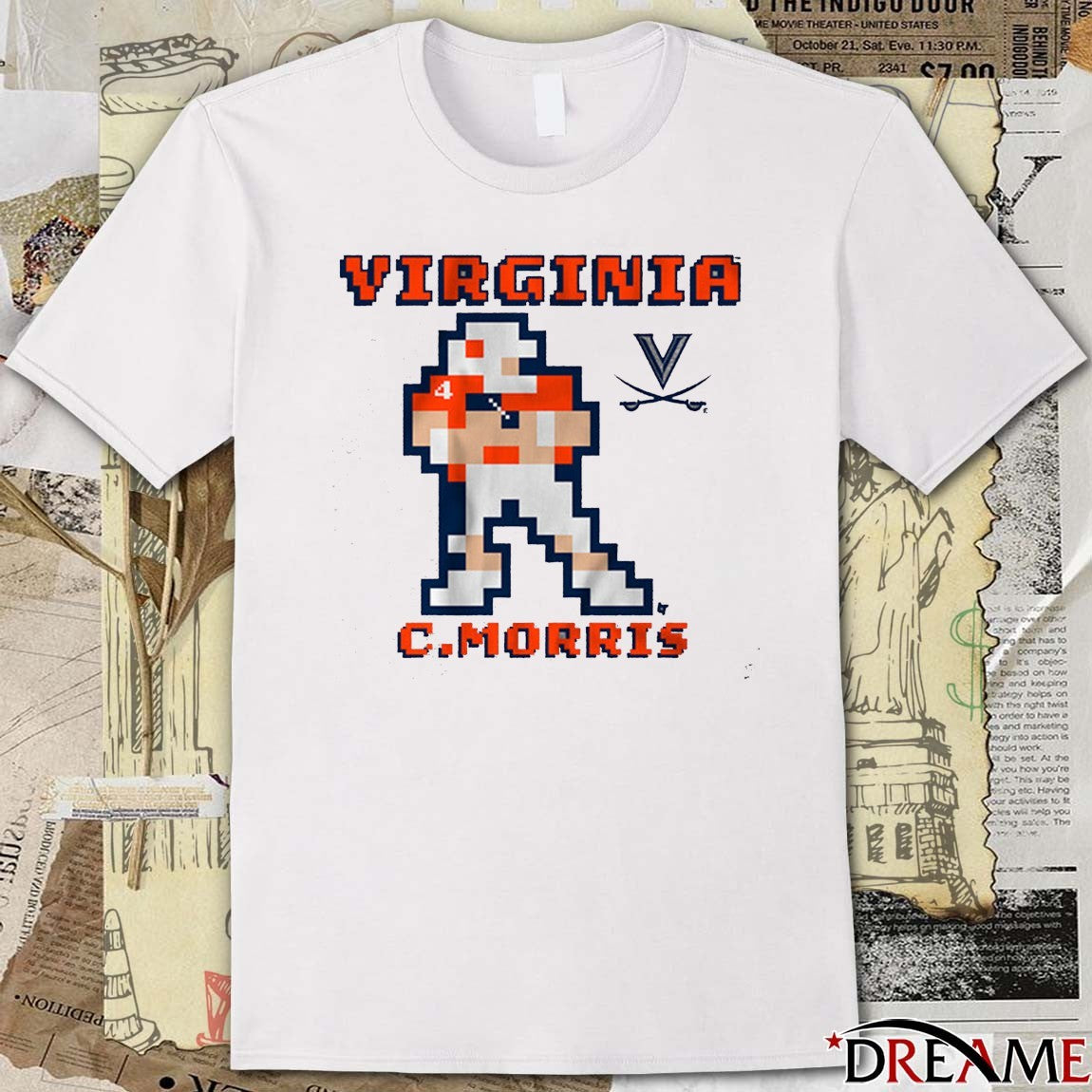 Virginia Cavaliers Football Chandler Morris Retro Baller 2025 t-shirt
