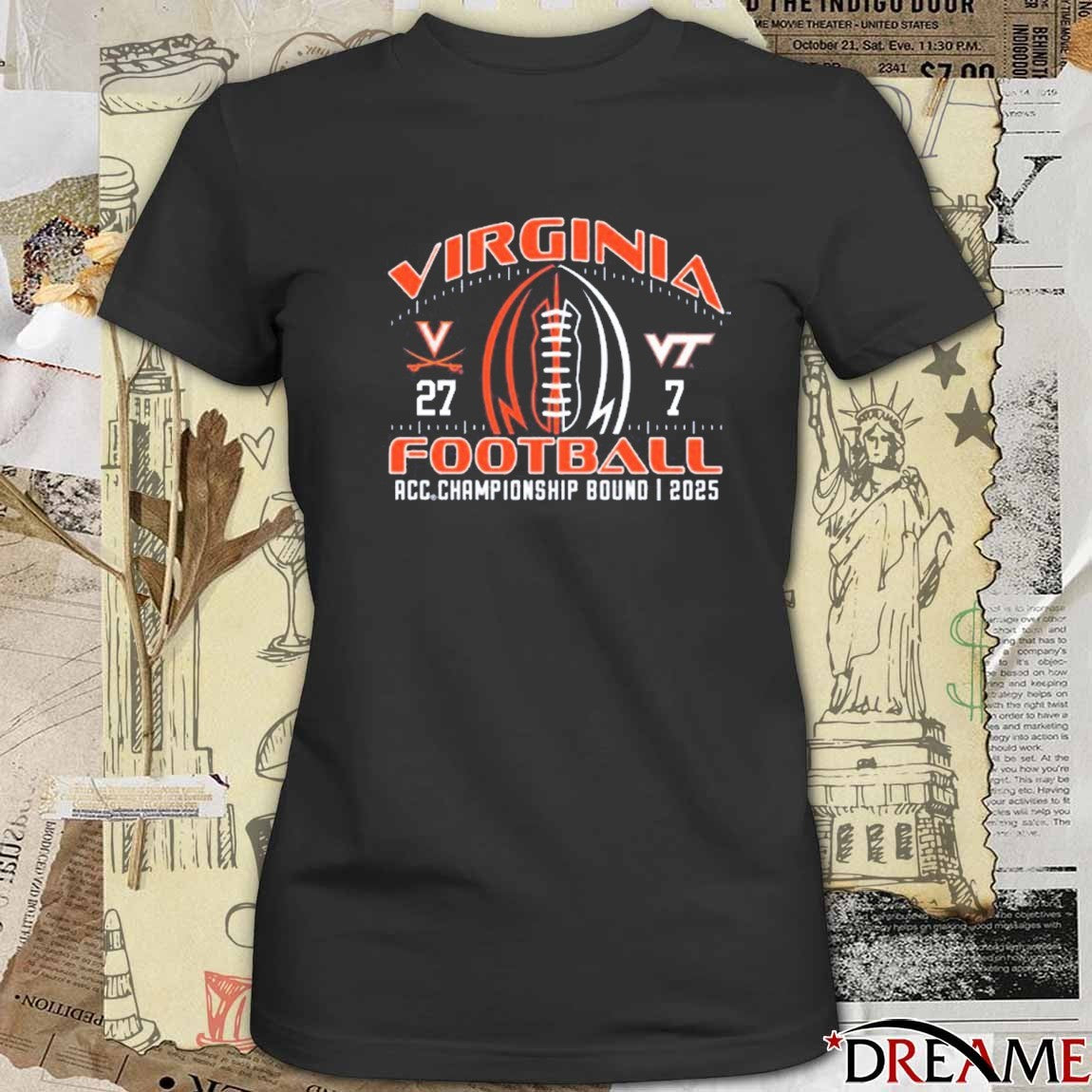 Virginia Cavaliers Vs Virginia Tech Hokies Final Score 27 – 7 ACC Championship Bound 2025 t-shirt