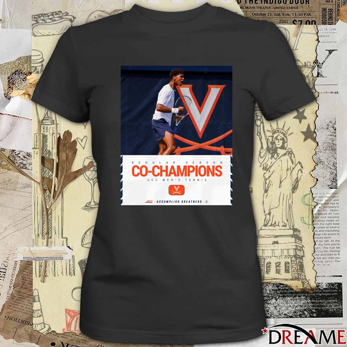 Virginia Men’s Tennis 2026 ACC Regular Season Co-Champions Poster t-shirt