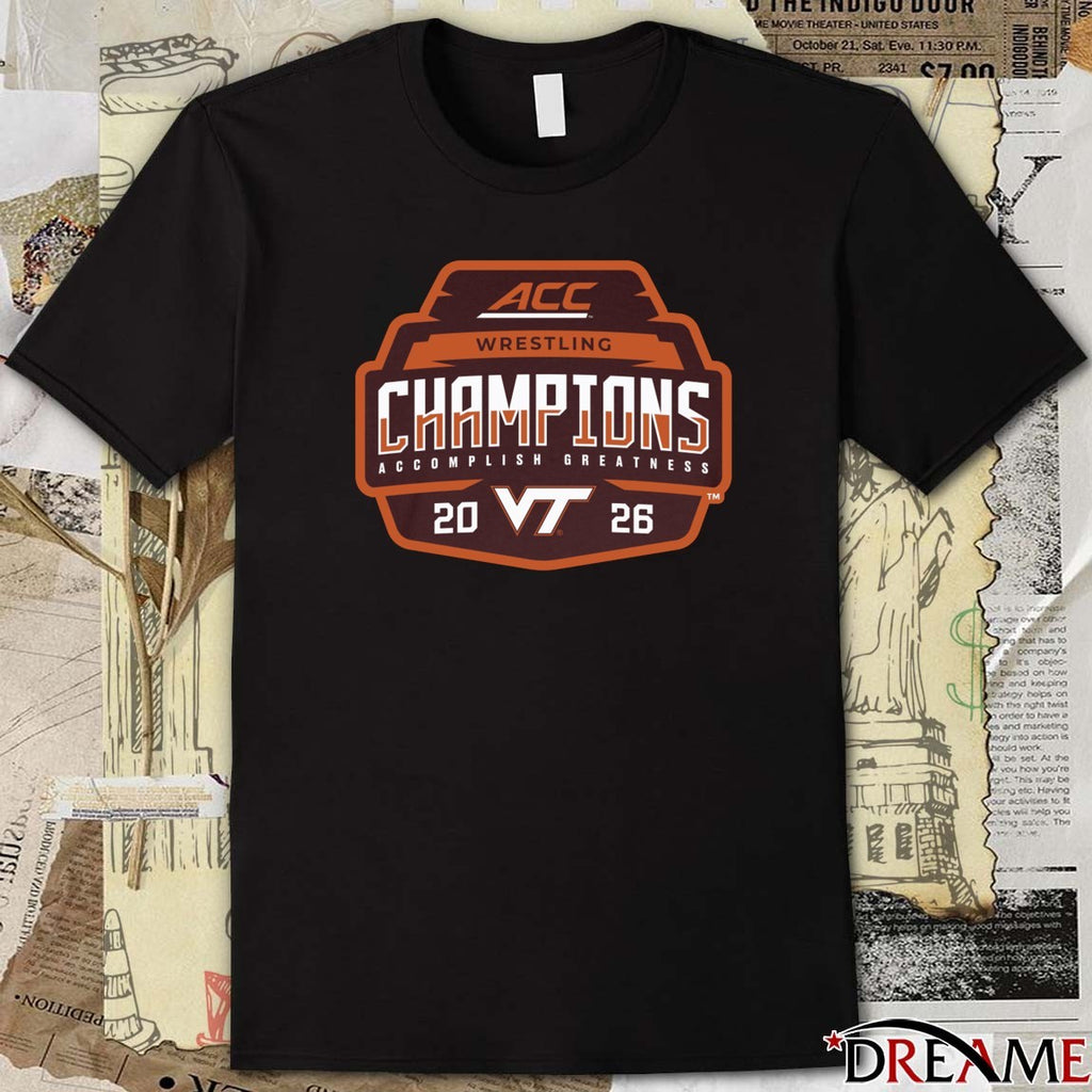 Virginia Tech Hokies 2026 ACC Men’s Wrestling Tournament Champions t-shirt