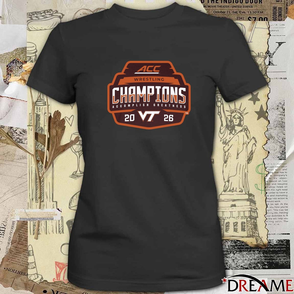 Virginia Tech Hokies 2026 ACC Men’s Wrestling Tournament Champions t-shirt