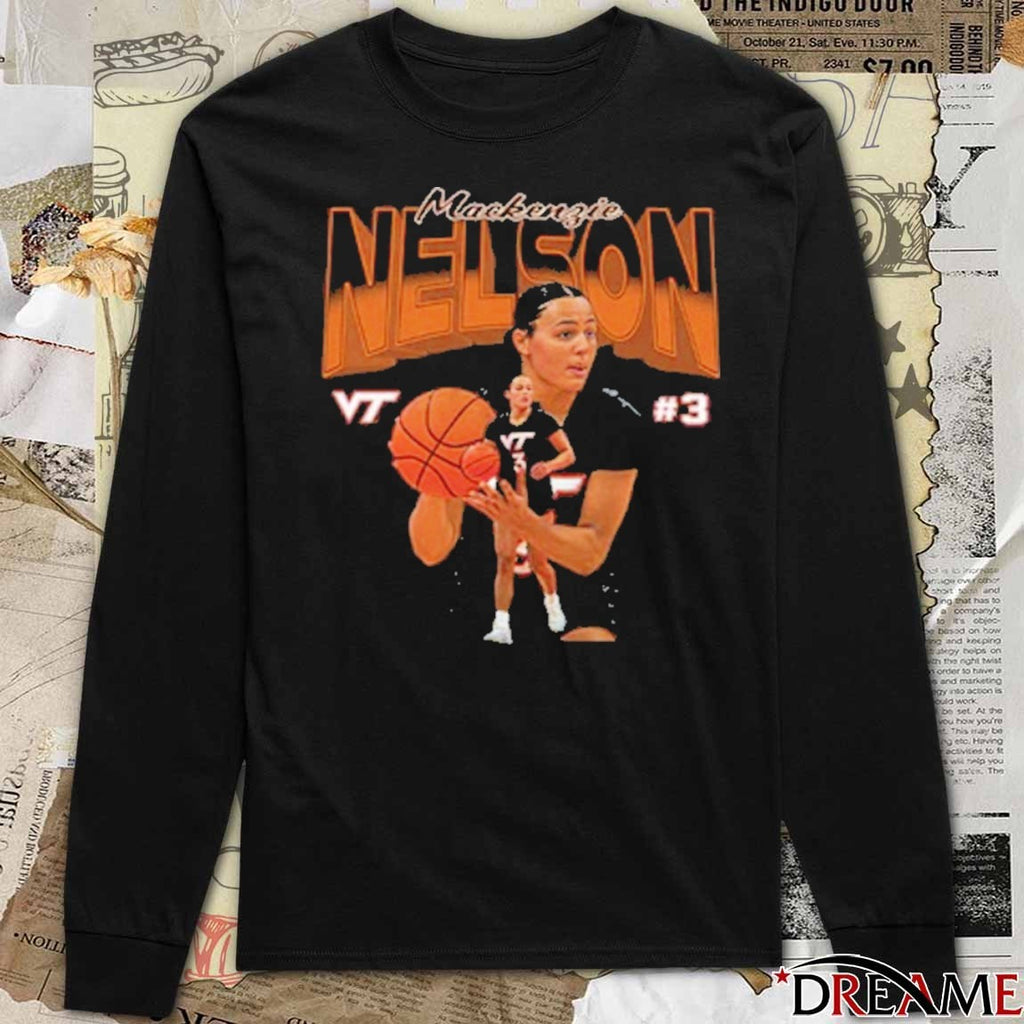 Virginia Tech Hokies Mackenzie Mackie Nelson Who Wears Jersey 3 t-shirt