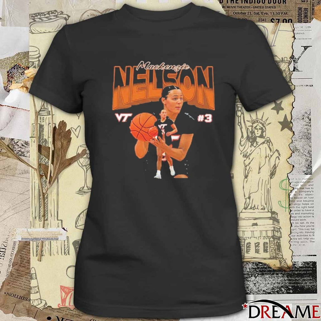Virginia Tech Hokies Mackenzie Mackie Nelson Who Wears Jersey 3 t-shirt