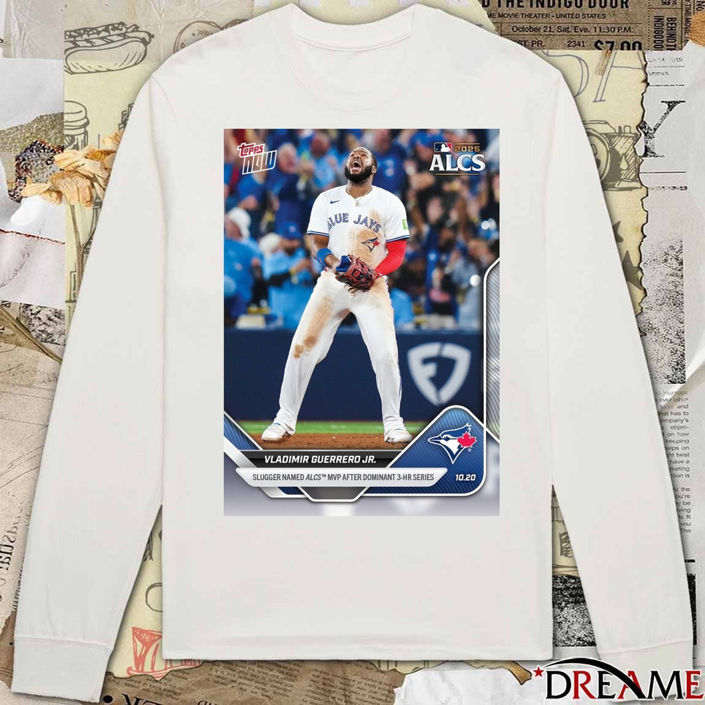 Vladimir Guerrero Jr. 2025 MLB Topps Slugger Named ALCS MVP After Dominant 3 HR Series t-shirt