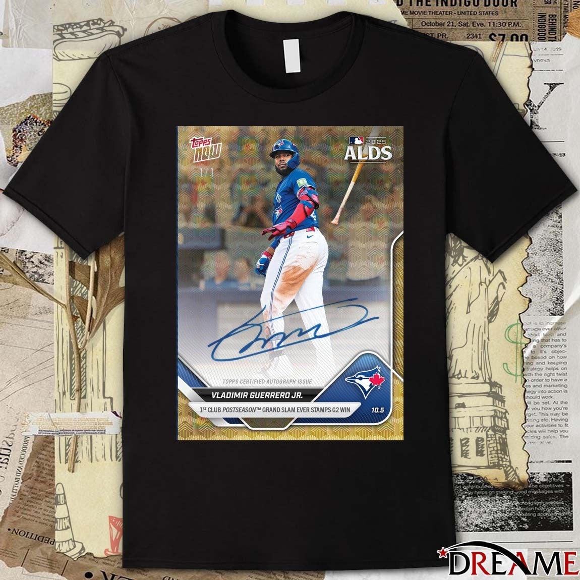 Vladimir Guerrero Jr. Toronto Blue Jays Grand Slam MLB 2025 ALDS Topps Now Signature Poster t-shirt