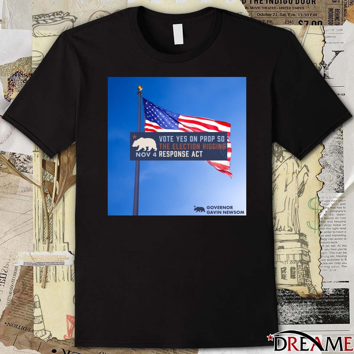 Vote Yes On Prop 50 Stop The Election Rigging Response Act November 4 2025 Poster t-shirt