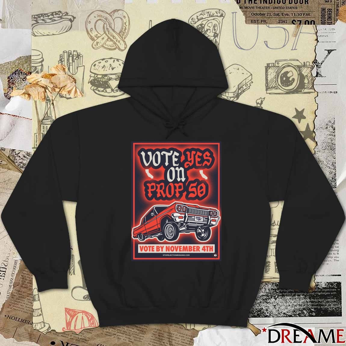Vote Yes On Prop 50 Vote By November 4th 2025 Car Poster t-shirt