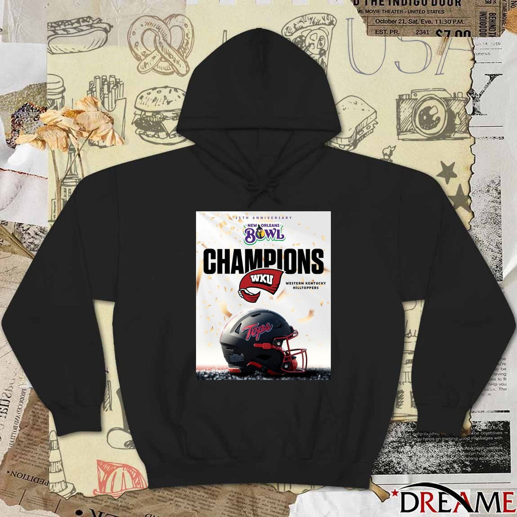 WKU Western Kentucky Hilltoppers 25th Anniversary New Orleans Bowl Champions Poster t-shirt