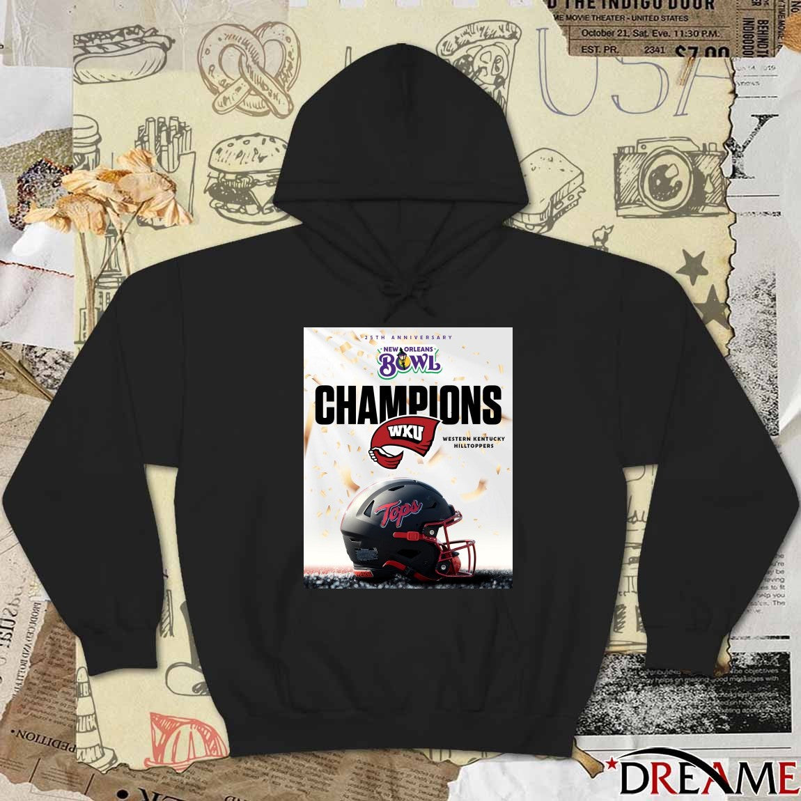 WKU Western Kentucky Hilltoppers 25th Anniversary New Orleans Bowl Champions Poster t-shirt