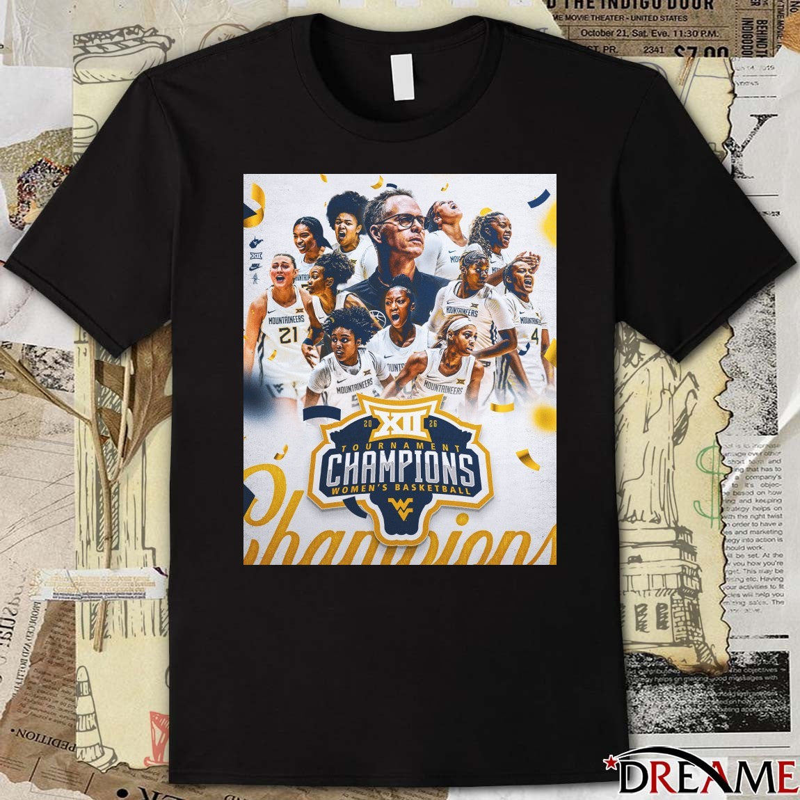 WVU Women’s Basketball 2026 Big Ten Tournament Champions Logo t-shirt