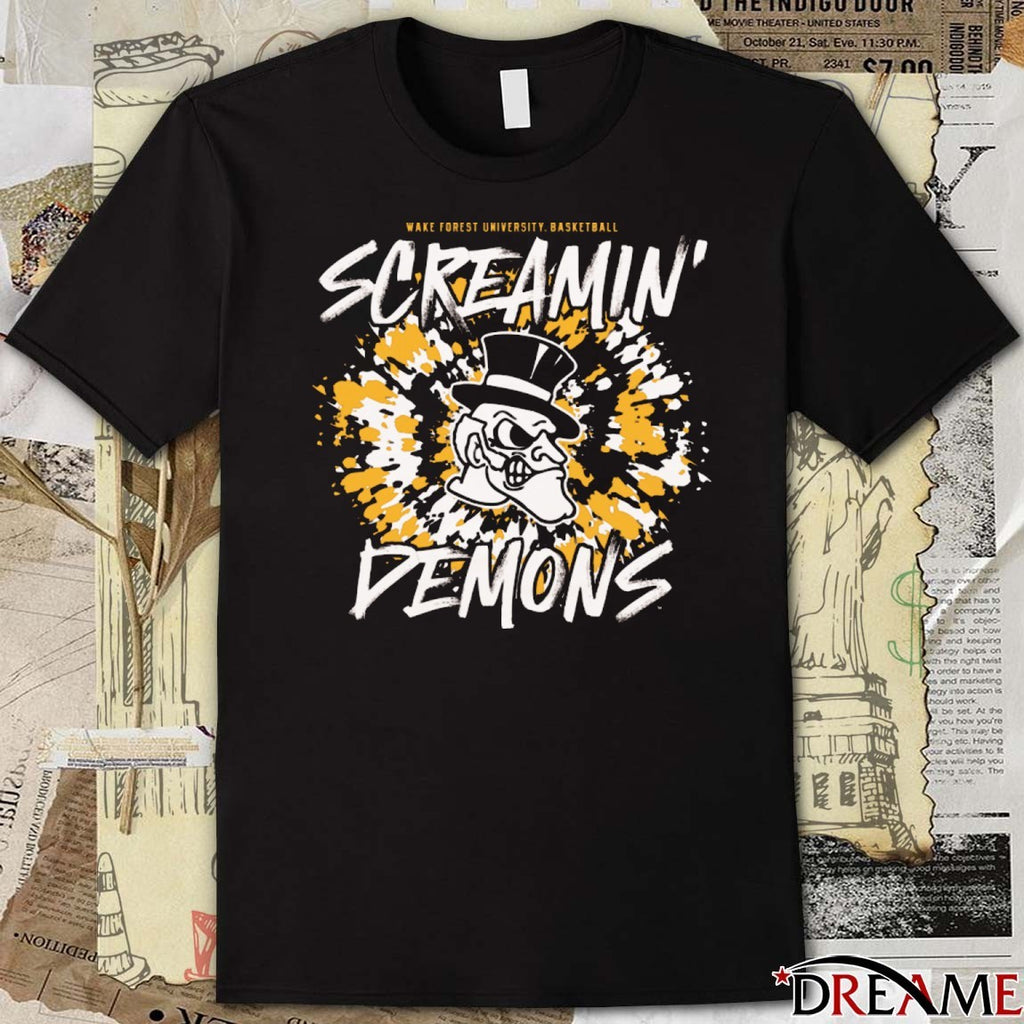 Wake Forest University Basketball Screamin Demons Tie-Dye Nation t-shirt