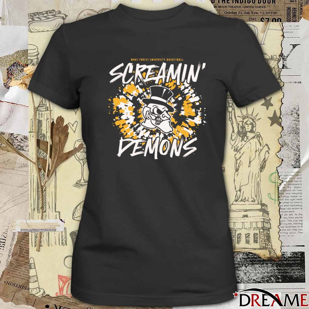 Wake Forest University Basketball Screamin Demons Tie-Dye Nation t-shirt