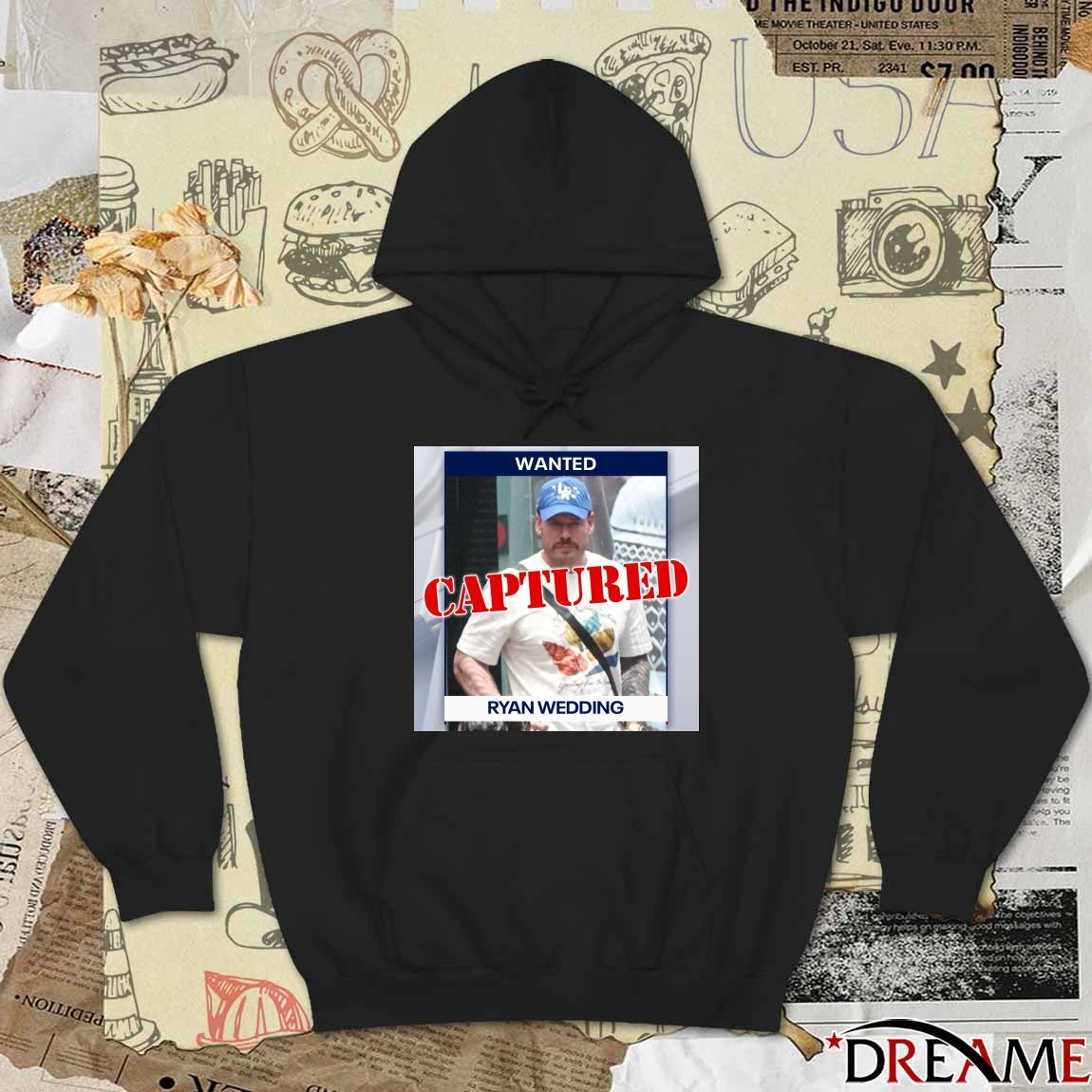 Wanted Captured Former Olympic Ryan Wedding Poster t-shirt