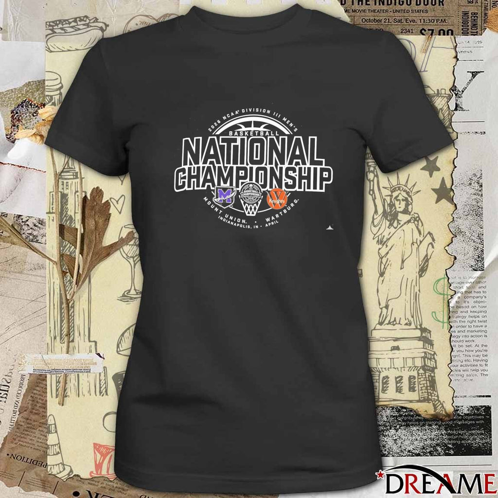 Wartburg Knights vs Mount Union 2026 NCAA Division III Men’s Basketball National Championship Indianapolis, Indiana April 5 t-shirt