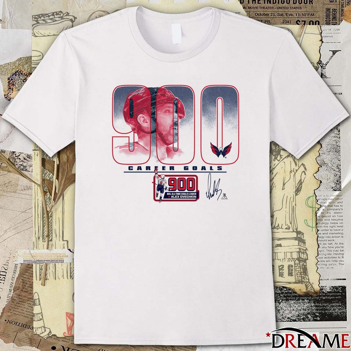 Washington Capitals Alexander Ovechkin 900th All Time Goals Leader Career Goal Signature t-shirt