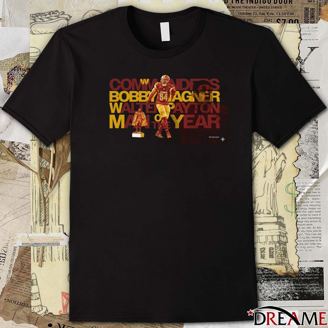 Washington Commanders Bobby Wagner Walter Payton Man Of The Year t-shirt