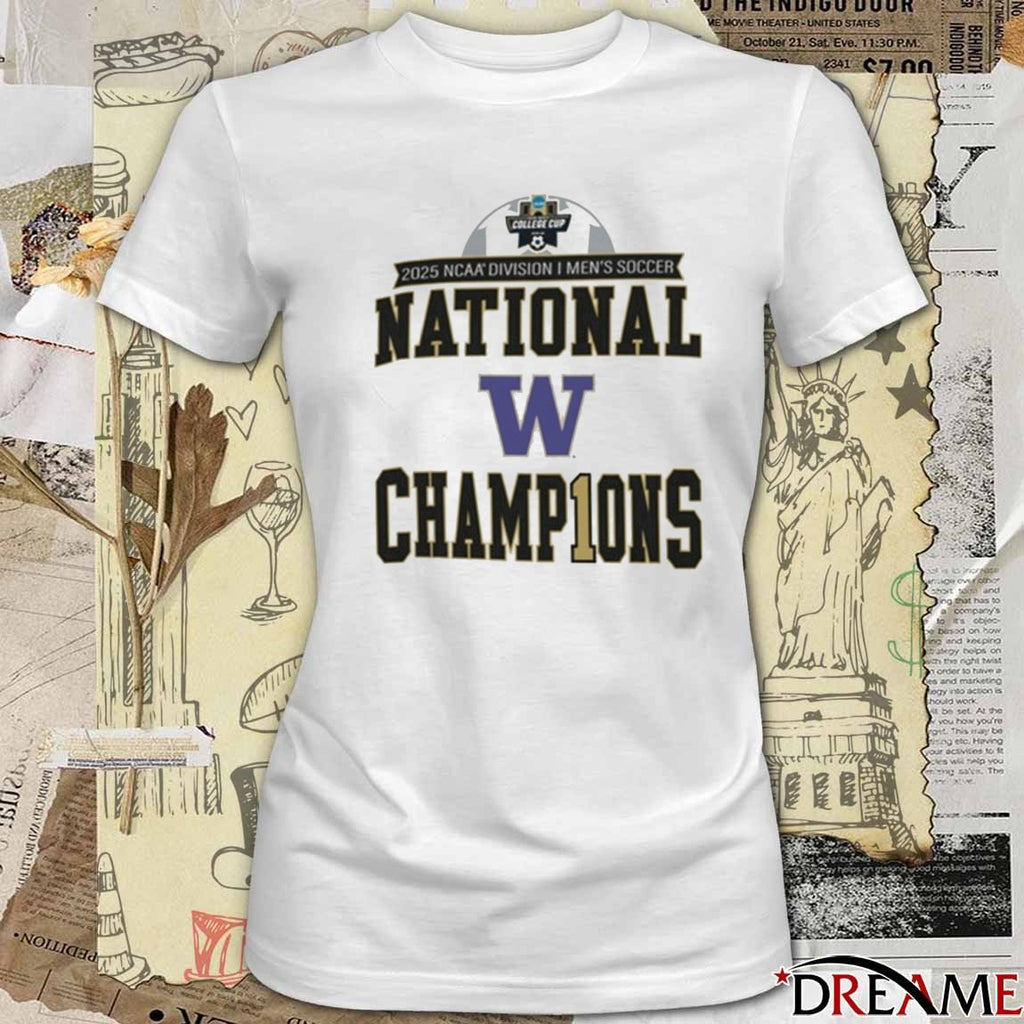 Washington Huskies 2025 NCAA Division I Men’s Soccer National Champions t-shirt