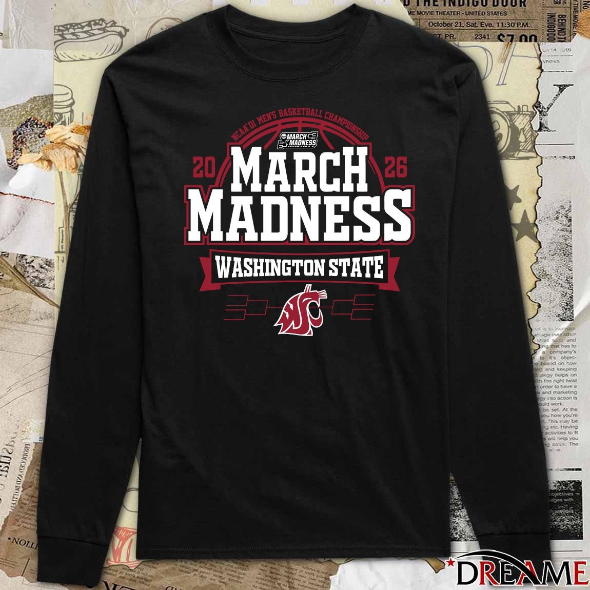 Washington State Cougars 2026 NCAA DI Men’s Basketball Championship March Madness Bound t-shirt