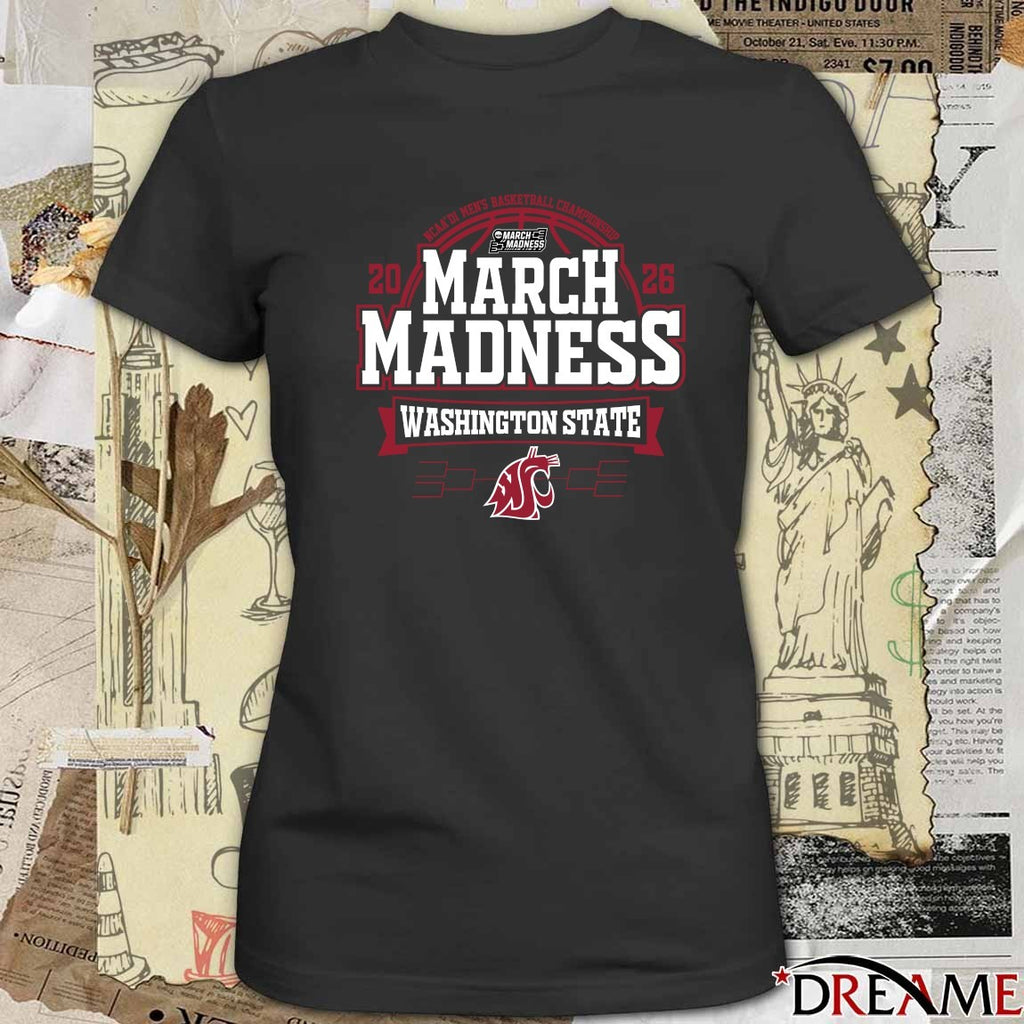Washington State Cougars 2026 NCAA DI Men’s Basketball Championship March Madness Bound t-shirt