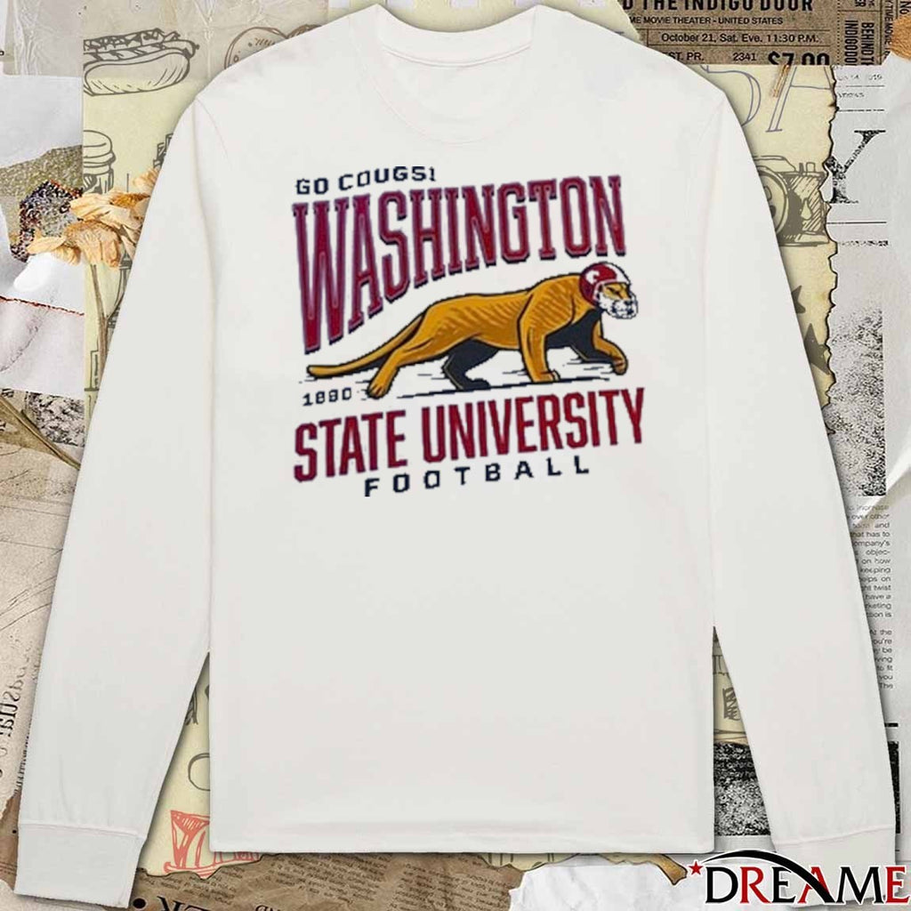 Washington State Cougars Go Cougs Washington State University Football 1890 t-shirt