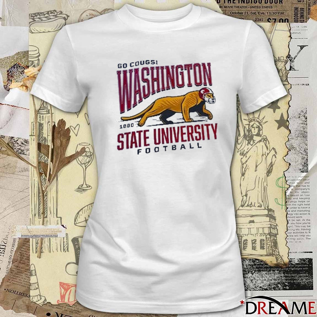 Washington State Cougars Go Cougs Washington State University Football 1890 t-shirt