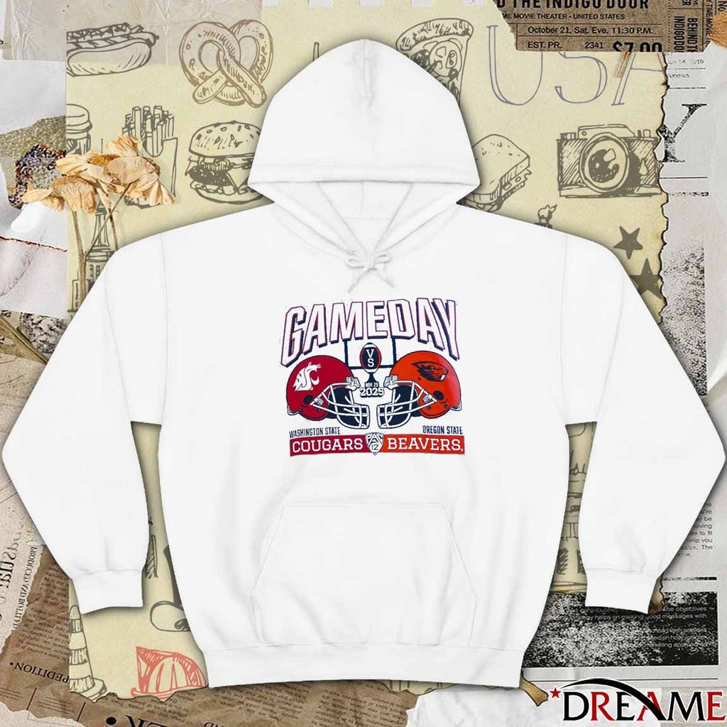 Washington State Cougars Vs Oregon State Beavers Pac 12 Gameday November 29, 2025 Helmet t-shirt