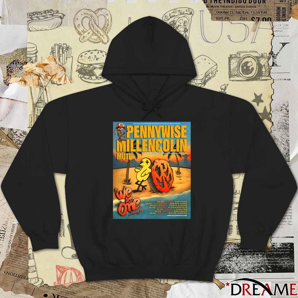We Are One South America 2026 Pennywise and Millencolin March 20-29, 2026 Poster t-shirt