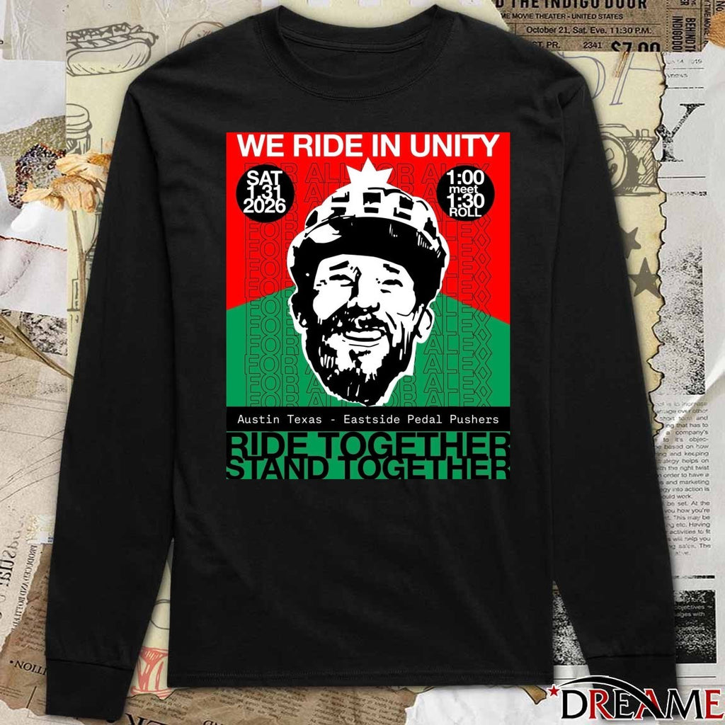 We Ride In Unity Austin Texas Eastside Pedal Pushers Ride Together Stand Together Poster t-shirt