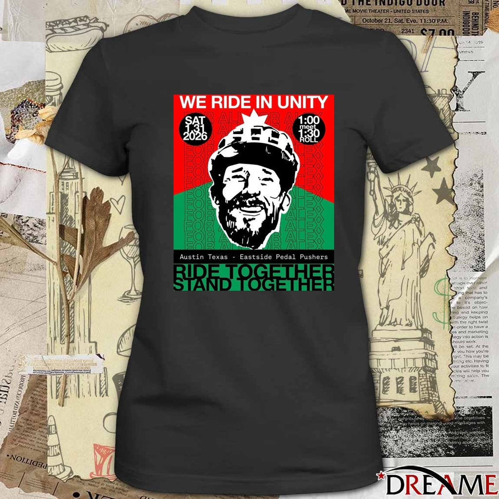 We Ride In Unity Austin Texas Eastside Pedal Pushers Ride Together Stand Together Poster t-shirt
