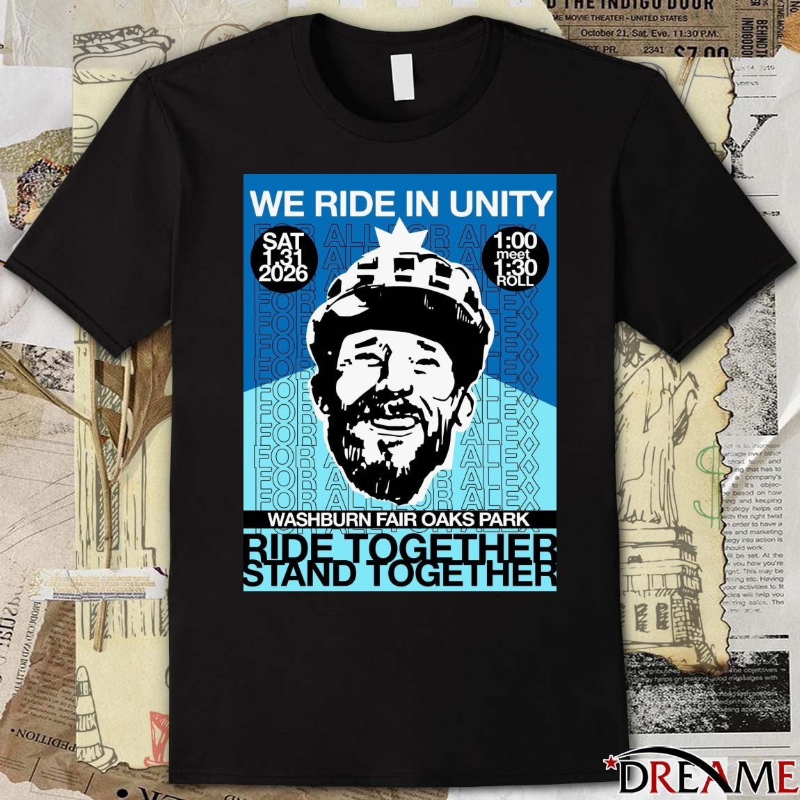 We Ride In Unity Ưashburn Fair Oaks Park Ride Together Stand Together Poster t-shirt