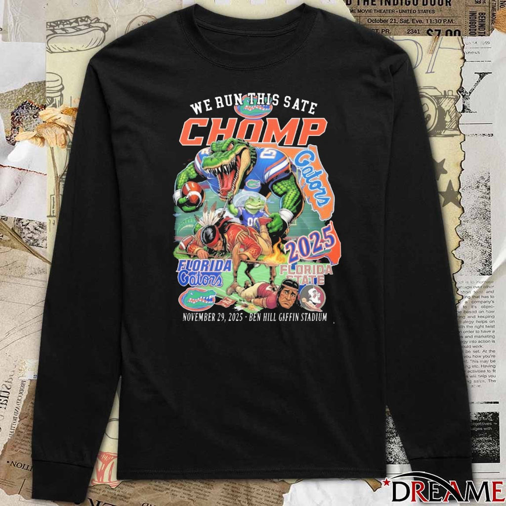 We Run This State Florida Sunshine Showdown 2025 Florida Gators Beat 40 – 21 Florida State t-shirt