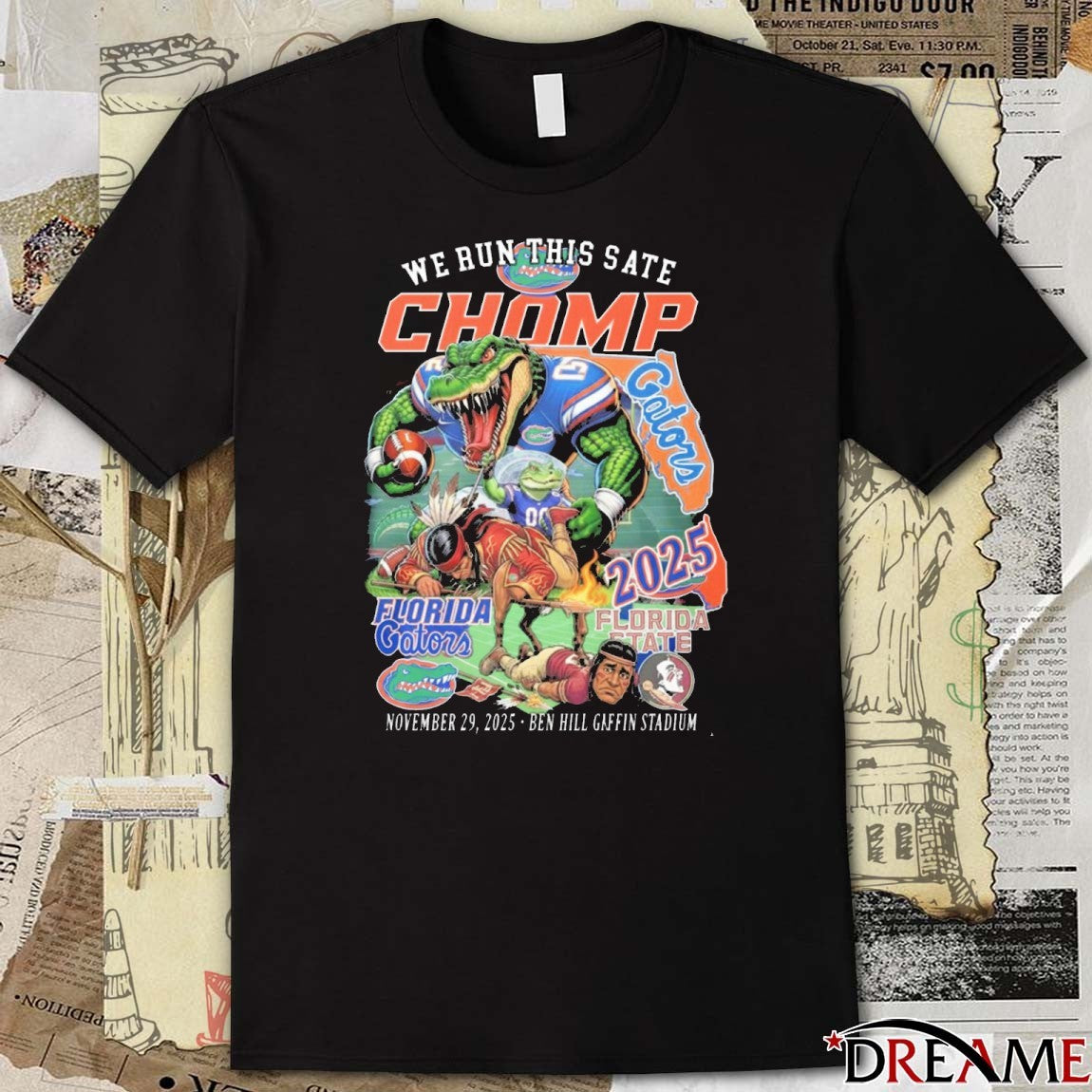 We Run This State Florida Sunshine Showdown 2025 Florida Gators Beat 40 – 21 Florida State t-shirt