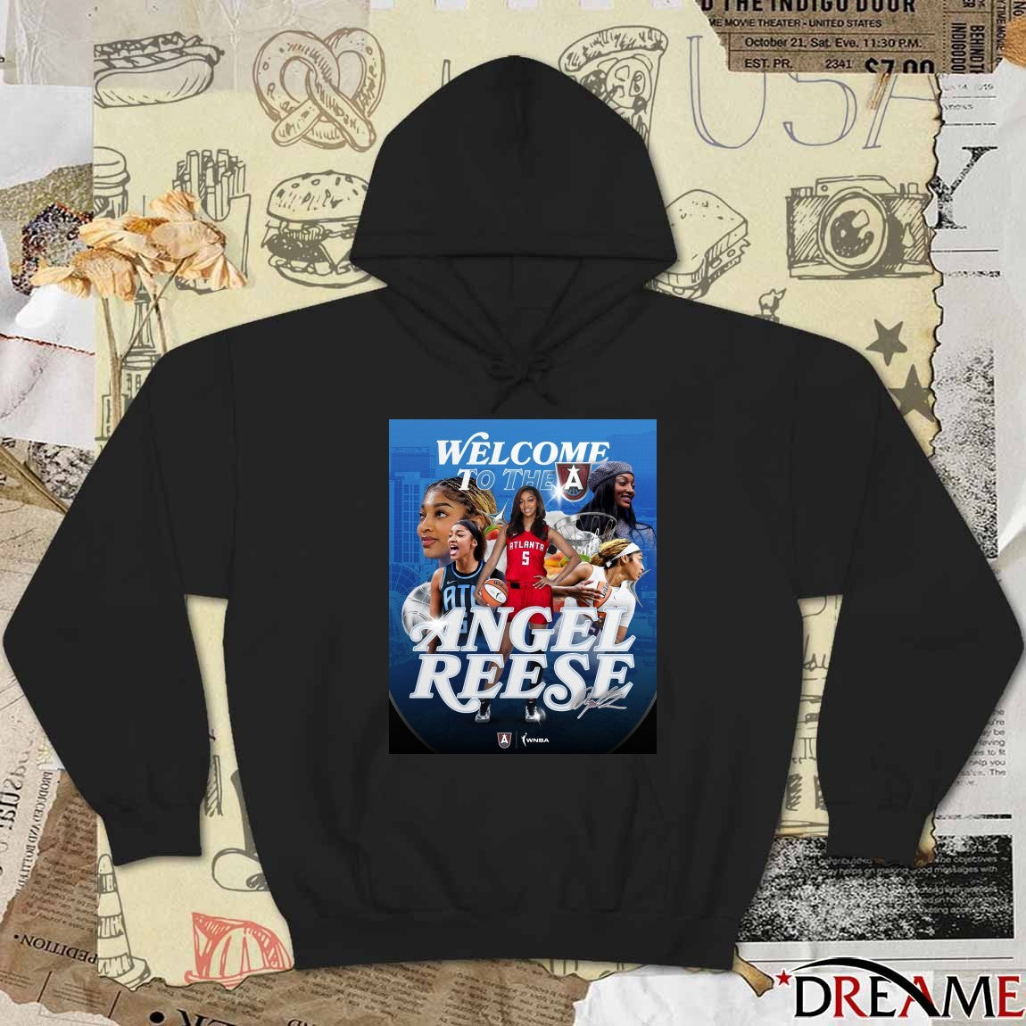 Welcome To The Atlanta Dream Angel Reese Signature Poster t-shirt