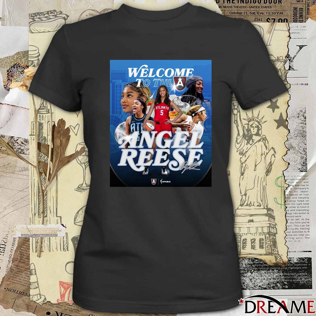 Welcome To The Atlanta Dream Angel Reese Signature Poster t-shirt