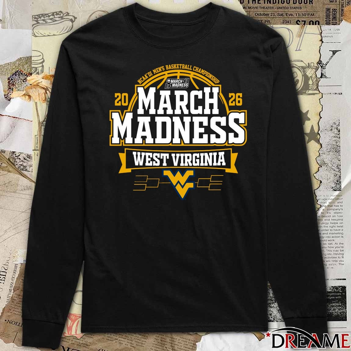 West Virginia Mountaineers 2026 NCAA DI Men’s Basketball Championship March Madness t-shirt