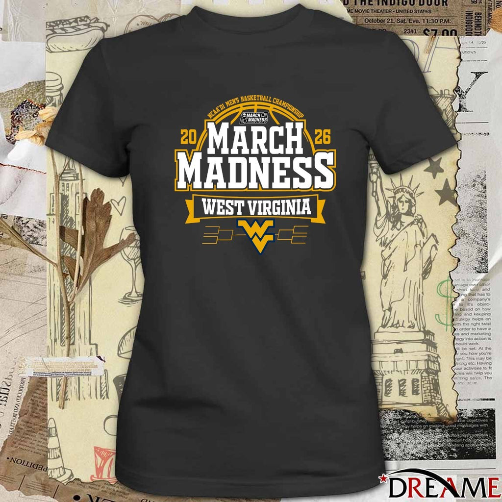 West Virginia Mountaineers 2026 NCAA DI Men’s Basketball Championship March Madness t-shirt