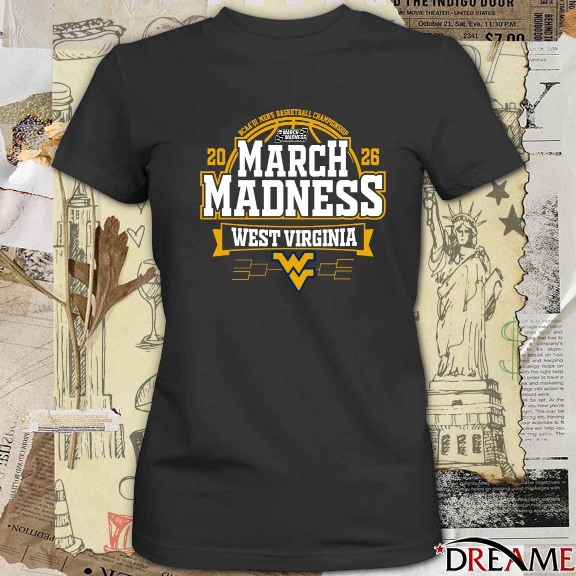 West Virginia Mountaineers 2026 NCAA DI Men’s Basketball Championship March Madness t-shirt