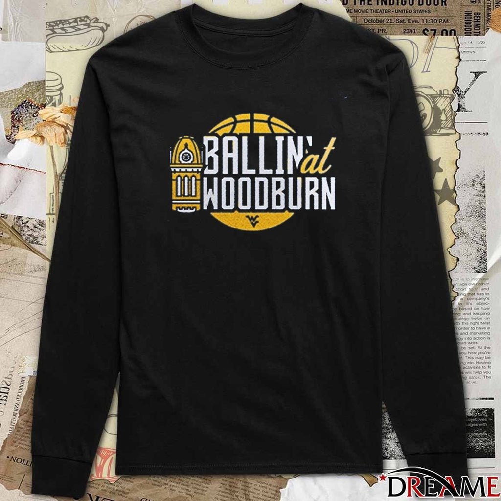 West Virginia Mountaineers Ballin’ At Woodburn 2025 t-shirt