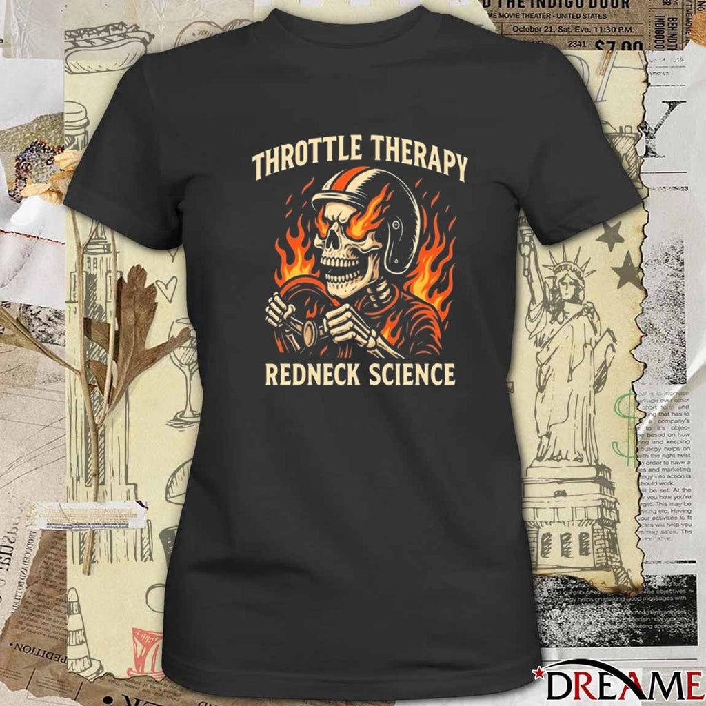 Westen Champlin Throttle Therapy Redneck Science 2025 Skull Painting t-shirt