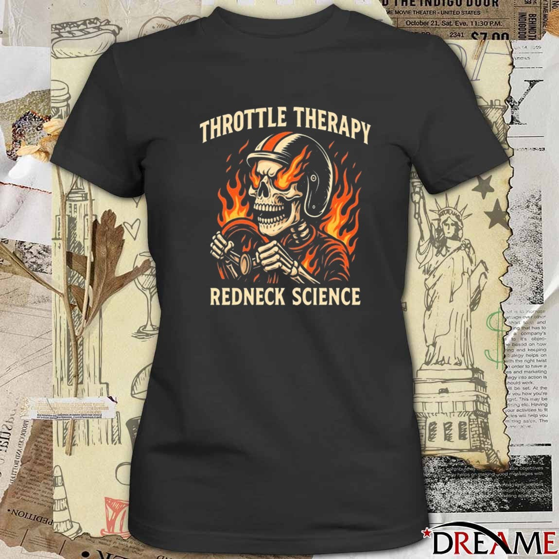 Westen Champlin Throttle Therapy Redneck Science 2025 Skull Painting t-shirt