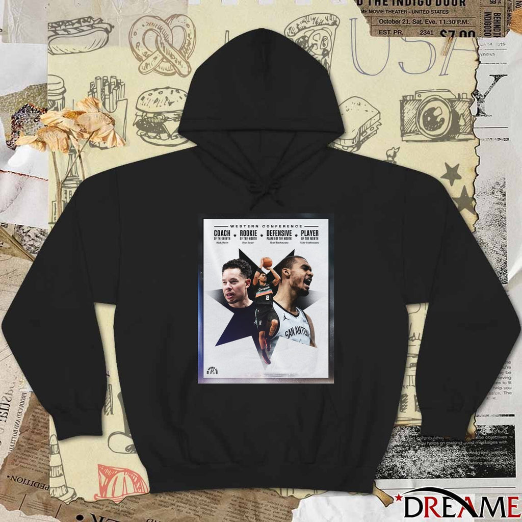 Western Conference Player, Rookie and Coach of the Month honors Poster t-shirt