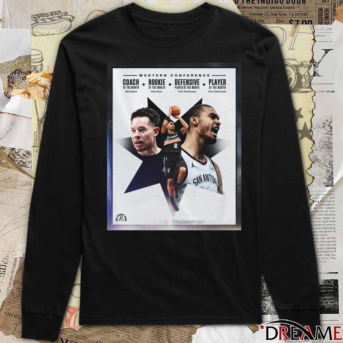 Western Conference Player, Rookie and Coach of the Month honors Poster t-shirt