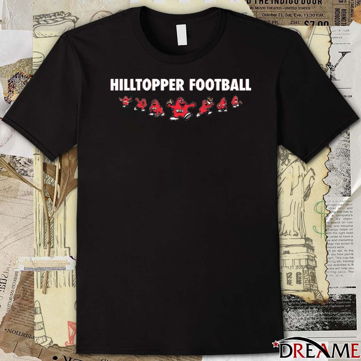 Western Kentucky Hilltopper Football Big Red Mascot 2025 t-shirt