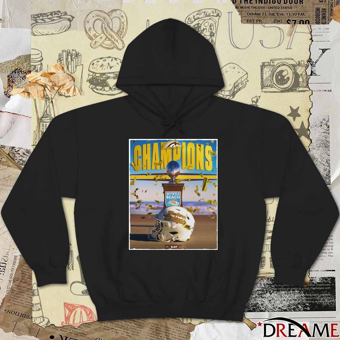 Western Michigan Broncos 2025 Myrtle Beach Bowl Champions Poster t-shirt