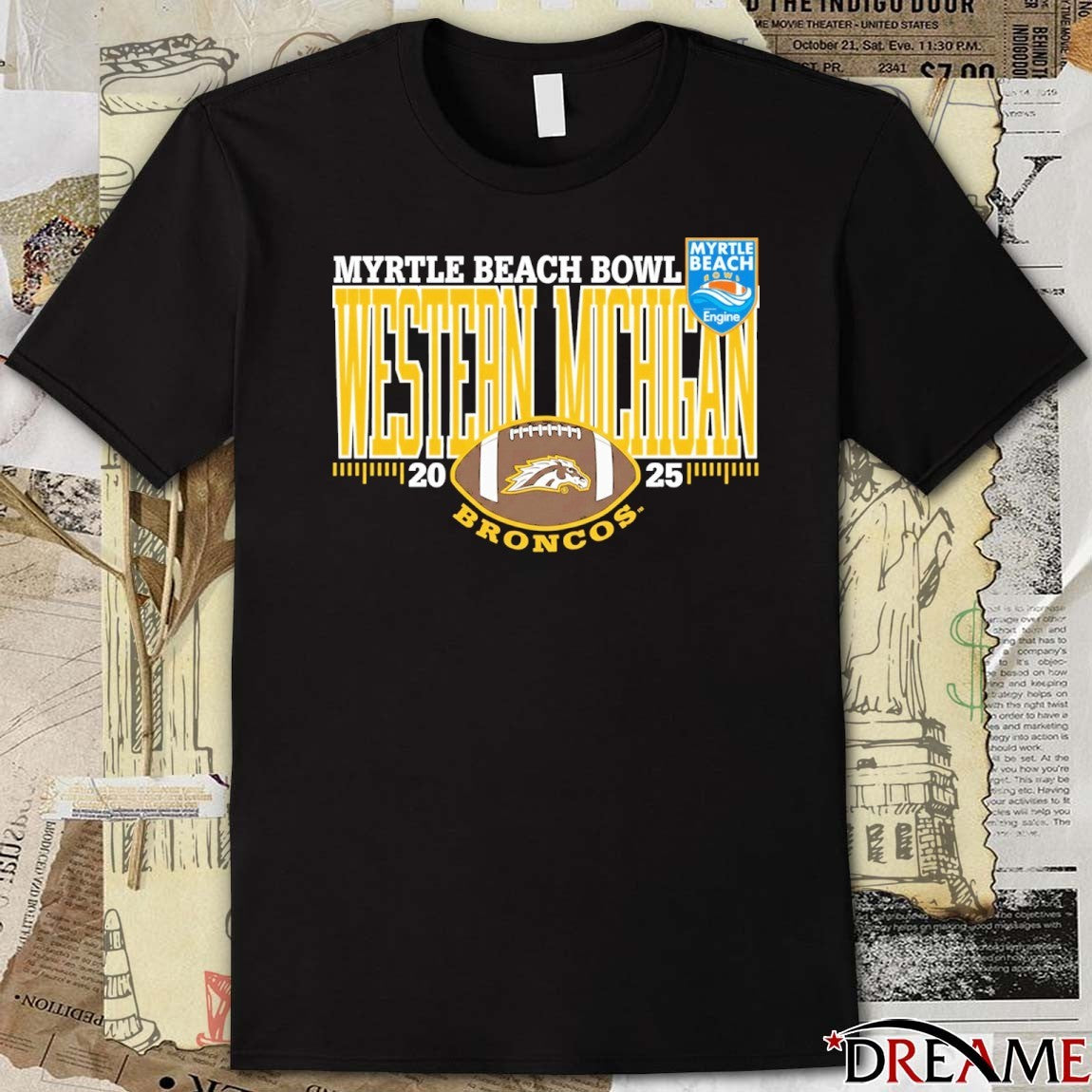Western Michigan Broncos 2025 Myrtle Beach Bowl t-shirt