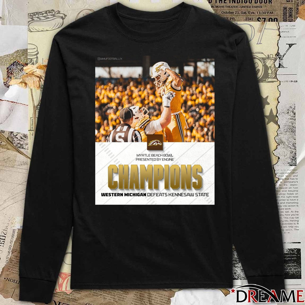 Western Michigan Broncos defeated Kennesaw State 2025 Myrtle Beach Bowl Poster t-shirt