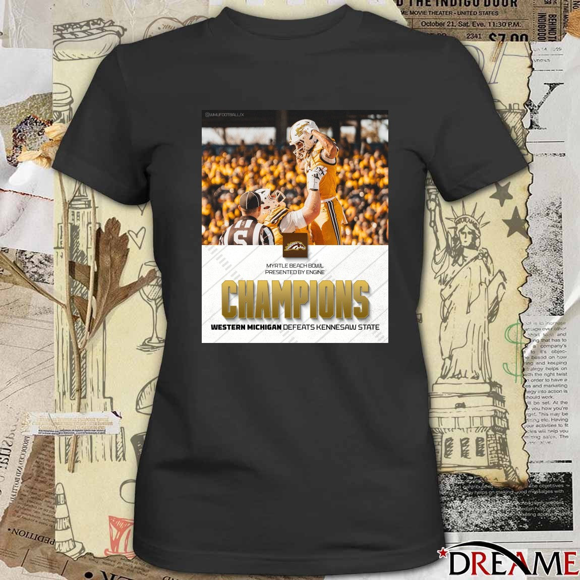 Western Michigan Broncos defeated Kennesaw State 2025 Myrtle Beach Bowl Poster t-shirt