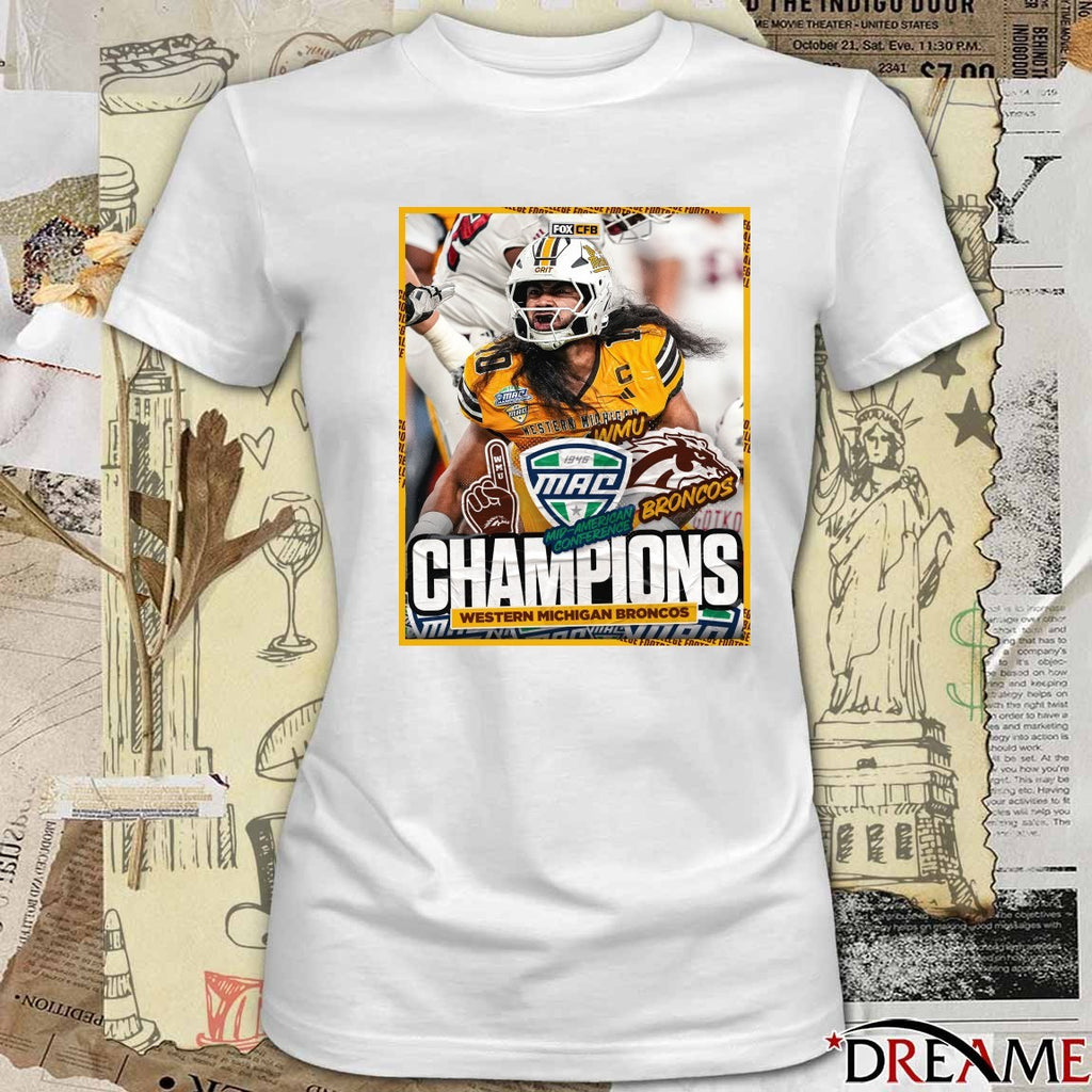 Western Michigan Broncos defeated Miami RedHawks 2025 MAC Champions Poster t-shirt